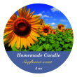 Photo with Text Big Candle Circle Labels